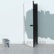 Двері прихованого монтажу Optimum з чорним алюмінієвим торцем, 2000х600 мм, грунтовані Optimum-prime-AL-black-2000x600-left фото 1 — Магазин дверей SuperDveri