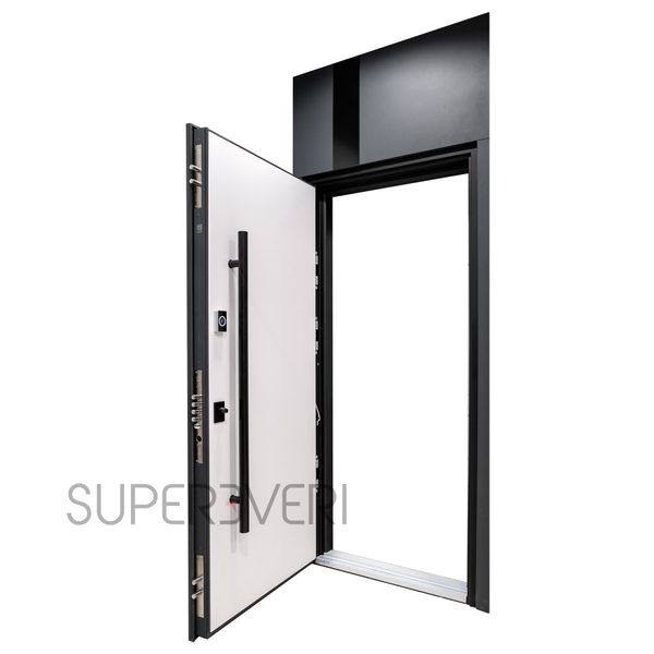Двері вхідні металеві BH-1 Biometric Mottura 870 Пр, RAL 7016 BH-1 Biometric Mottura 870 Пр фото — Магазин дверей SuperDveri