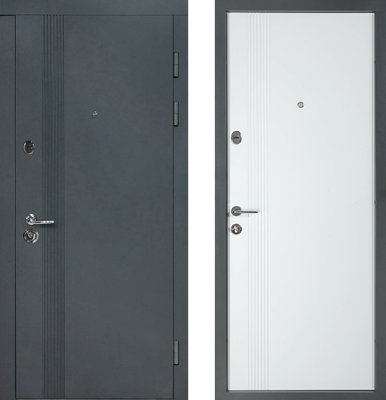 Двері Булат В-434 mod.172 850 Пр Антрацит/Білий матовий В-434-mod.172-850 пр фото — Магазин дверей SuperDveri