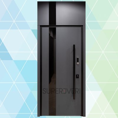 Двері вхідні металеві BH-1 Biometric Mottura 870 Пр, RAL 7016 BH-1 Biometric Mottura 870 Пр фото — Магазин дверей SuperDveri