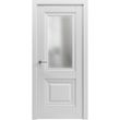 Межкомнатная дверь Grand Lux 7 полустекло, полотно 2000х600 мм, белый матовый Lux7-glass-2000х600 white mat фото — Магазин дверей SuperDveri