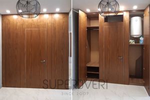 Стеновые панели (шкаф) + двери скрытого монтажа фото — Магазин дверей SuperDveri