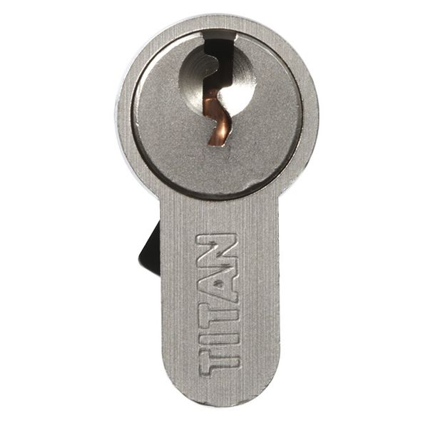 Цилиндр TITAN K1 50-50 MN D 3FE A, ключ/ключ, никель 000024228 фото — Магазин дверей SuperDveri