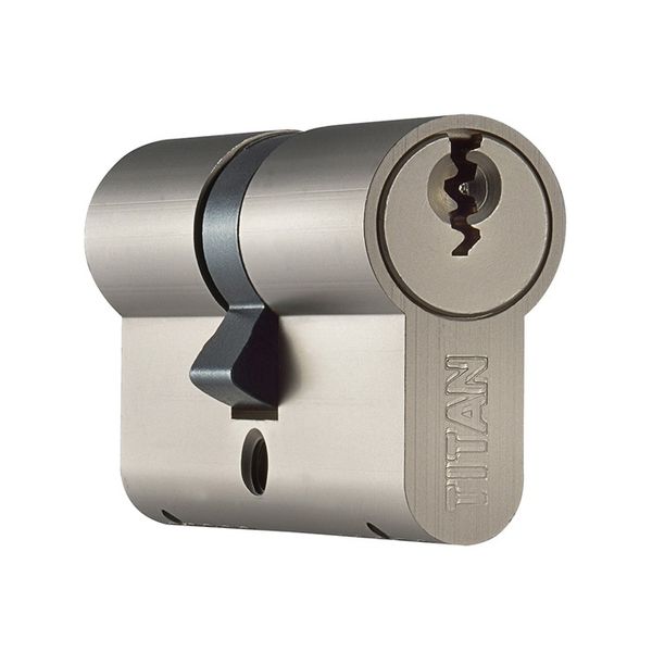 Циліндр TITAN K1 50-50 MN D 3FE A, ключ/ключ, нікель 000024228 фото — Магазин дверей SuperDveri