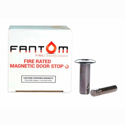 Стопор дверной магнитный противопожарный Fantom Premium хром FDS11114RFTB фото — Магазин дверей SuperDveri