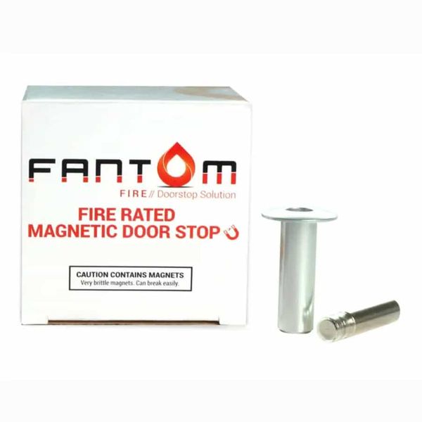Обмежувач дверний магнітний протипожежний Fantom Premium хром матовий FDS11115RFTB фото — Магазин дверей SuperDveri