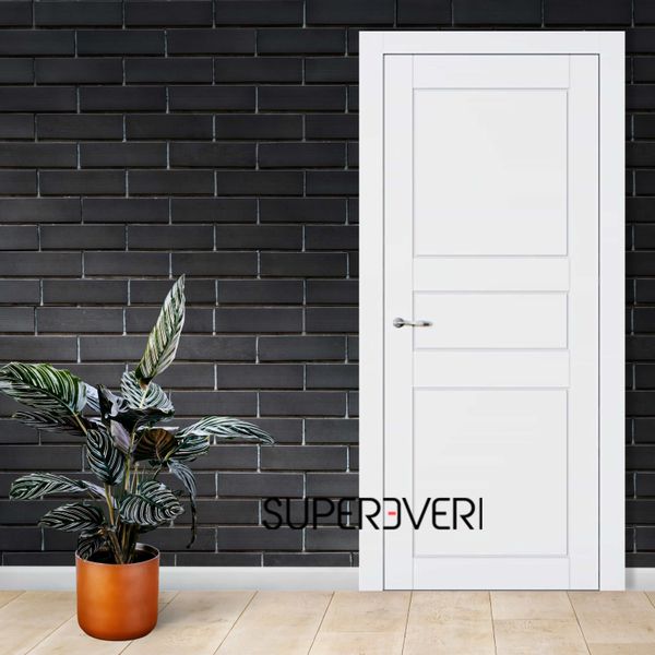 Межкомнатная дверь Омега Ніцца ПГ, полотно 2000х600 мм, цвет белая эмаль nicca-allure-2000х600-white фото — Магазин дверей SuperDveri