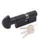Циліндр Cortellezzi 117F 30x30 ключ/тумблер, чорний 52654 фото — Магазин дверей SuperDveri