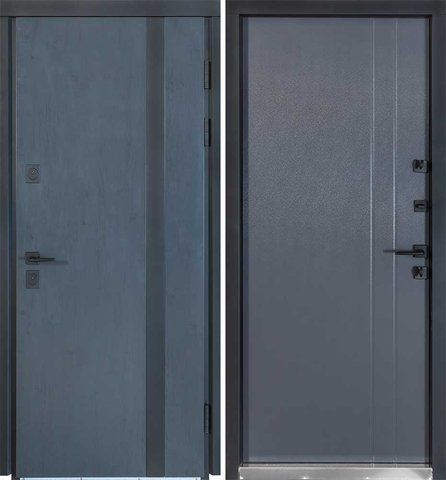 Двері Булат Термо Хаус модель 710/265 Темний антрацит/Вулична Антрацит 950 Пр 0091 - 950 Пр фото &mdash; Магазин дверей SuperDveri