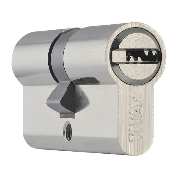 Цилиндр TITAN K55 40-50 MN D 6MS K5, ключ/ключ, никель 000000497 фото — Магазин дверей SuperDveri