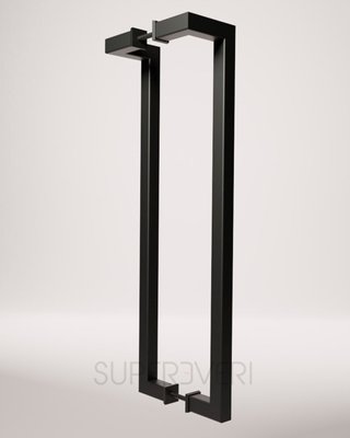 Ручка-скоба ВН-101, 1200 мм, 25х25х1,5мм, нержавіюча сталь, чорна ВН-101-1200-1-black фото — Магазин дверей SuperDveri