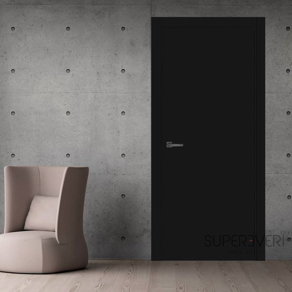 Межкомнатная дверь Brama 6.01, полотно 2000х800 мм, цвет черный матовый 6.01-2000х800-black фото — Магазин дверей SuperDveri