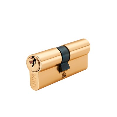 Цилиндр LINDE A5E 30/30 мм, ключ/ключ, полированная латунь A5E30/30 PB фото — Магазин дверей SuperDveri
