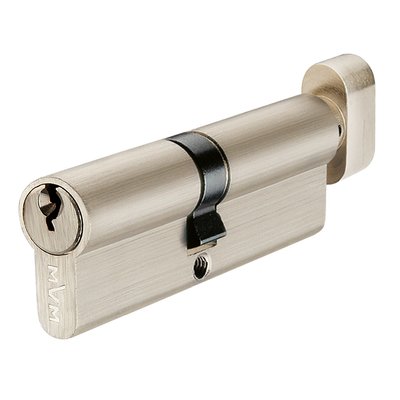 Циліндр LINDE P6E 35/35 мм, ключ/тумблер, матовий нікель P6E35/35T SN фото — Магазин дверей SuperDveri