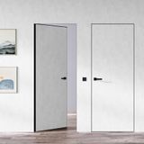 Двері прихованого монтажу Smart Invisible Inside з алюміневим чорним торцем, 2005х620 мм, грунтовані SI-Inside-AL-Black-2005-620-грунт фото &mdash; Магазин дверей SuperDveri