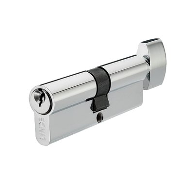 Циліндр LINDE A5E 35/35 мм, ключ/тумблер, полірований хром A5E35/35T CP фото — Магазин дверей SuperDveri