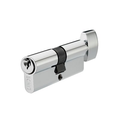 Цилиндр LINDE A5E 30/30 мм, ключ/тумблер, полированный хром A5E30/30T CP фото — Магазин дверей SuperDveri