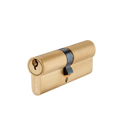 Цилиндр LINDE P6E30/30 мм, ключ/ключ, матовая латунь P6E30/30 SB фото — Магазин дверей SuperDveri