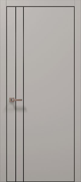 Міжкімнатні двері Папа Карло PL-24, полотно 2000х610 мм, колір Світло-сірий супермат PL-24-2000х610-light-grey фото — Магазин дверей SuperDveri