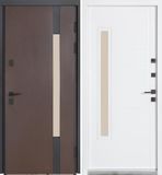 Двері Булат Термо House 705/431 Венге темний/Вулична Білий атласний, 950 Пр 0077 - 950 Пр фото &mdash; Магазин дверей SuperDveri