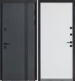 Двері Булат Котедж модель 710/265 Metalic anthracite/Вулична Білий атласний 950 Пр Котедж модель 710/265 950 Пр фото &mdash; Магазин дверей SuperDveri