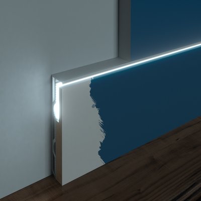 Вставка (грунт) у прихований плінтус Wakewood з фрезеруванням під LED стрічку WW LED грунт фото — Магазин дверей SuperDveri