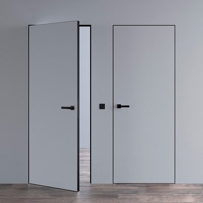Двери скрытого монтажа Smart Invisible с черным ПВХ торцом, 2005х620 мм, грунтованные SI-ПВХ-Black-2005-620-грунт фото — Магазин дверей SuperDveri