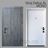 Двери Страж Delica AL MONO Prestige Lux 850 Пр бетон темный/белая эмаль Страж Delica AL MONO 850 Пр фото — Магазин дверей SuperDveri