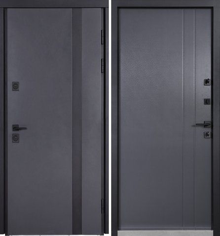 Двері Булат Котедж модель 710/265 Metalic anthracite/Вулична Антрацит сірий 950 Пр 0129 - 950 Пр фото &mdash; Магазин дверей SuperDveri
